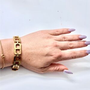 Authentic Vintage Givenchy Gold Link Bracelet
